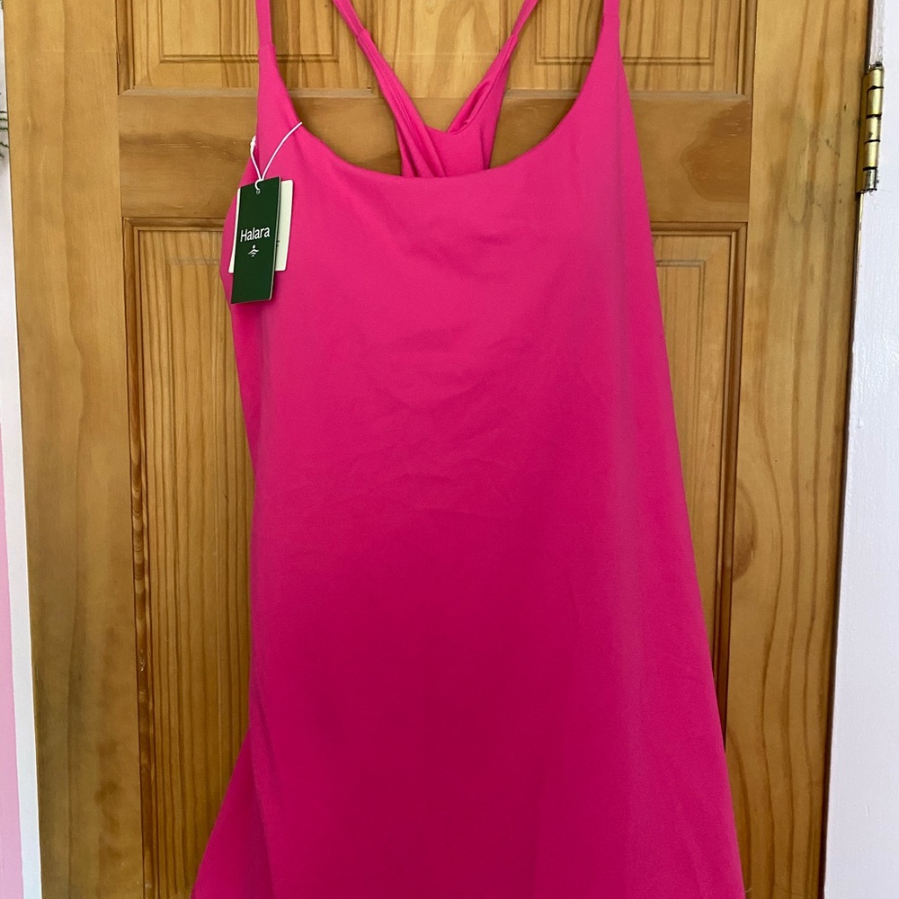 HALARA Softlyzero Plush Pink Midi Dress 💗 new with tags